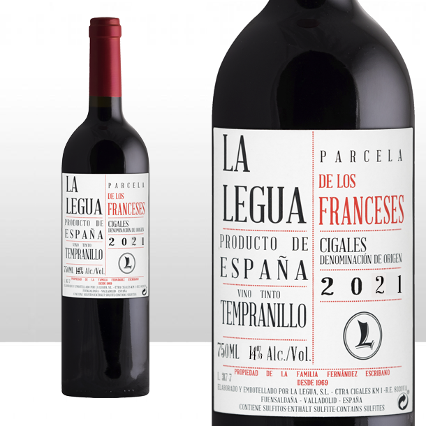 La Legua Los Franceses (100% Tempranillo con 6 meses de crianza en roble francés y americano)